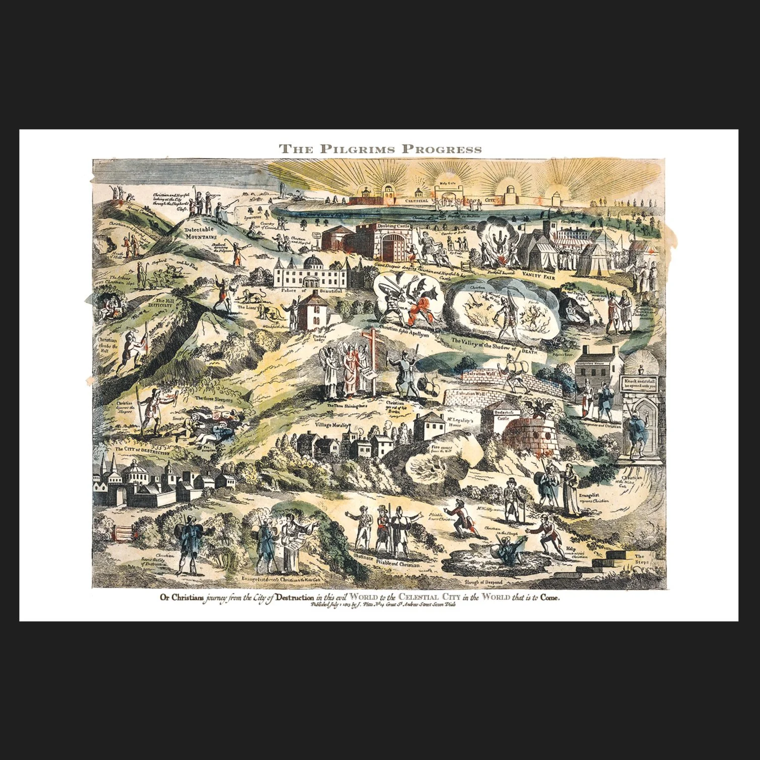 The Pilgrim's Progress Map print — A Pilgrim's Coffer Theology